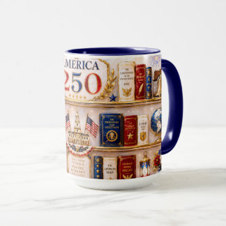 Taza Estantería de Libros América 250 Taza Patriót