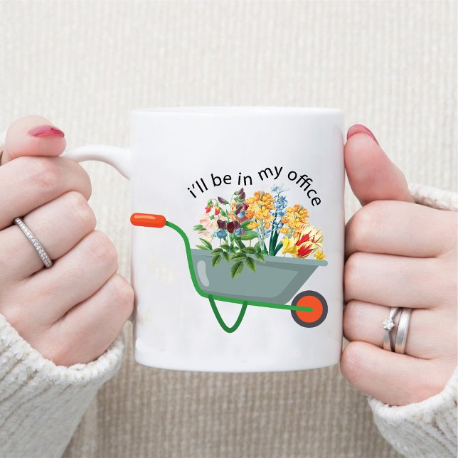 Taza Estaré en mi oficina amante del jardín botánico (I'll Be In My Office Botanical Gardening Lover Mug)