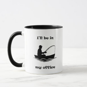 Taza Estaré En Mi Oficina Regalo Divertido De Pesca