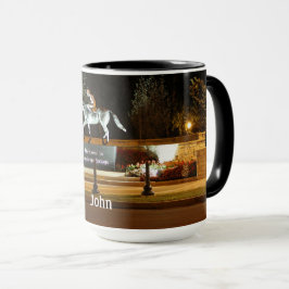 Taza Estatua de caballo de bailarina nativa Saratoga Ca