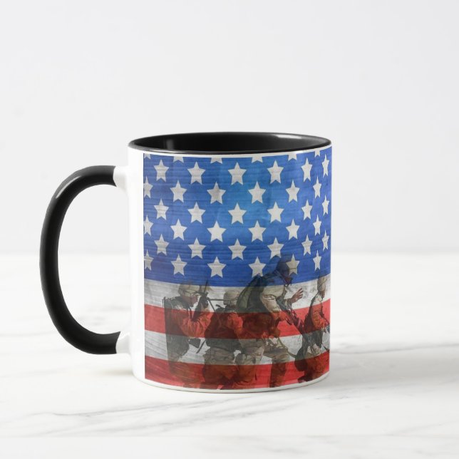 Taza Estatua de la Libertad de la Bandera Patriótica Es (Izquierda)