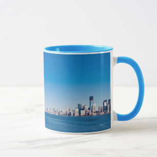 Taza Estatua de la libertad, del río Hudson y de