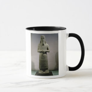 Taza Estatua dedicada a dios Haddad-Yishi (basalto)