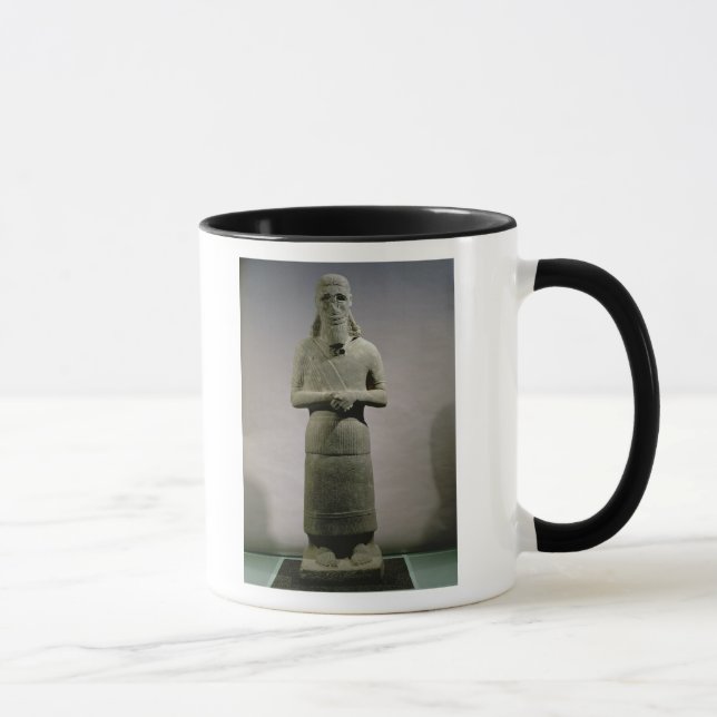 Taza Estatua dedicada a dios Haddad-Yishi (basalto) (Derecha)