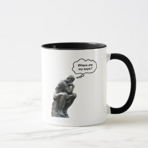 Taza Estatua divertida de El Pensador de Rodin - ¿Dónde
