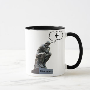 Taza Estatua pensadora de Rodin - Piensa positivamente