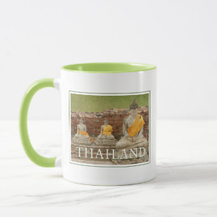 Taza Estatuas de Budas sentados   Ayutthaya, Tailandia