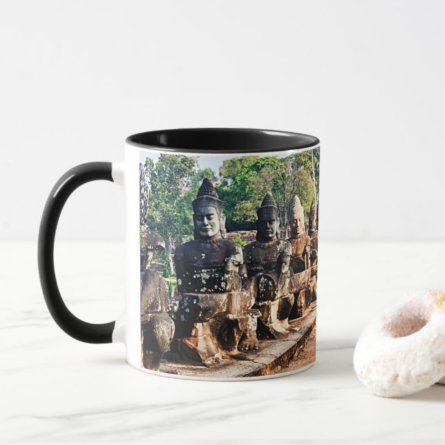 Taza Estatuas de Dios de Angkor Thom (Con donut)