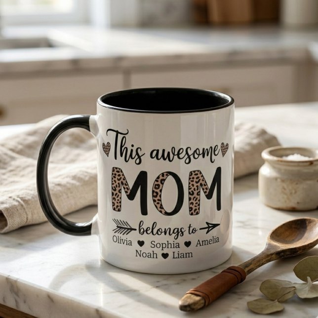 Taza Este Arte de Era de Mamá Leopardo Increíble (Subido por el creador)