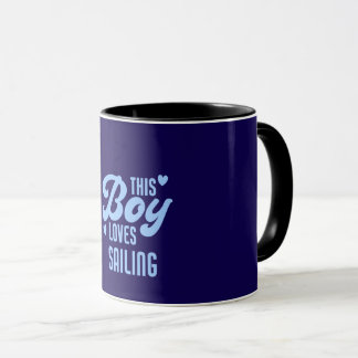 Taza Este Chico Ama Navegar Camiseta Divertida de Marin
