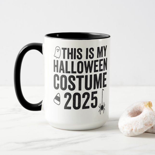 Taza Este Es Mi Disfraz De Halloween 2025 (Con donut)