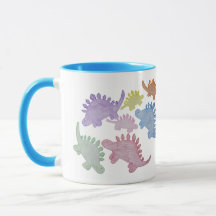 Estegosauro arcoiris colorido Mug 11 oz