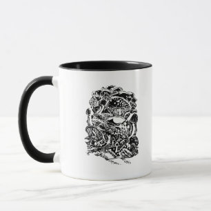 Taza Estética Cottagecore Rana Hongos Arte Goblincore