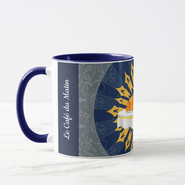 Taza Estética Deco de Cafetería Moderna Personalizada (Izquierda)