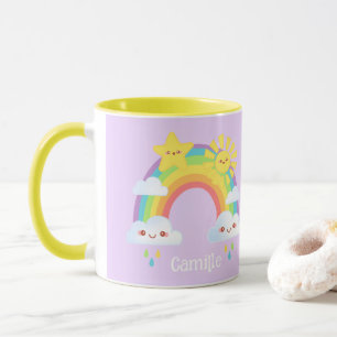 Taza Estética del arcoiris colorido