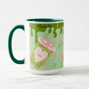 Taza Estética del café con hielo Matcha Kawaii - Me enc