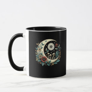 Taza Estético Goblincore Cottagecore Hongo Minimalista