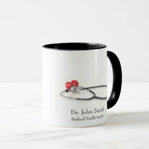 Taza Estetoscopio con Corazón Atención Médica y Salud