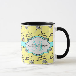 Taza Estetoscopios divertidos para médicas con nombre a