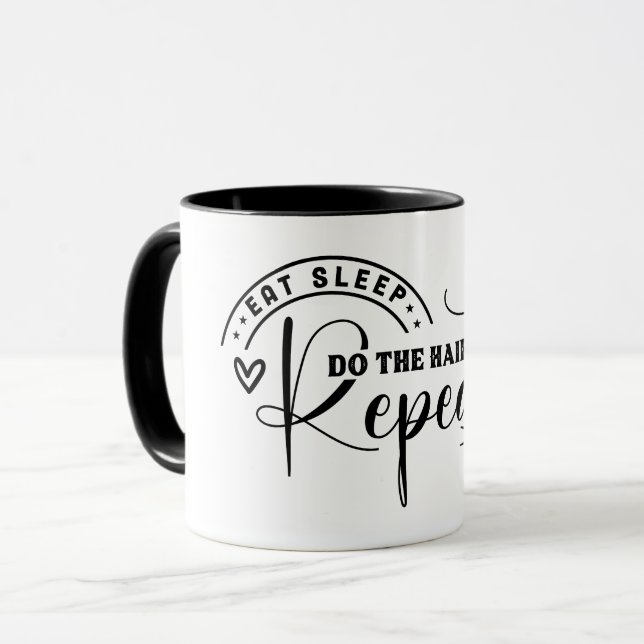 Taza Estilista de cabello minimalista (Anverso izquierdo)