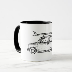 Taza Estilo clásico Mini Cooper de la playa