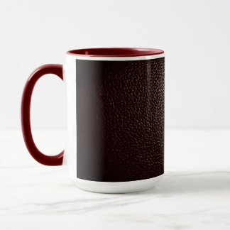 Taza Estilo de cuero en color vino