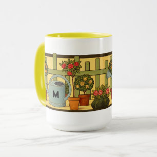 Taza Estilo de jardín de Artes y Oficios Friso de plant