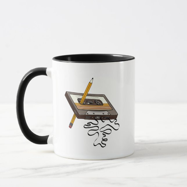Taza Estilo de la cinta Cassette Retro Rewind 80 (Izquierda)