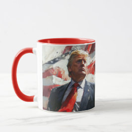 Taza Estilo de pintura al óleo heroico de Donald Trump 