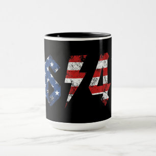 Taza Estilo de rock 80 retro anti Trump