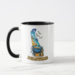 Taza Estilo de tatuaje de esquema de estado Delaware
