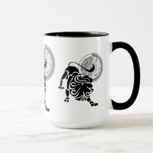 Taza Estilo griego Leo Lion Zodiac Chart