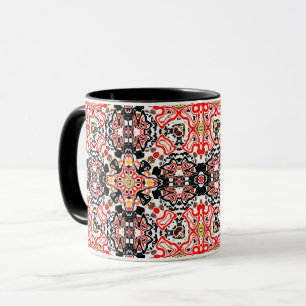 Taza estilo ornamental geométrico kaliedoscope marroquí