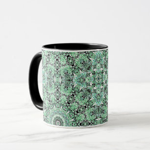 Taza estilo ornamental geométrico kaliedoscope marroquí