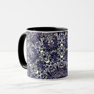 Taza estilo ornamental geométrico kaliedoscope marroquí