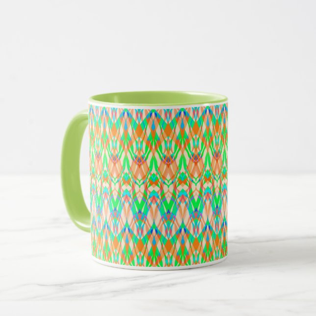 Taza Estilo ornamental kaliedoscopo geométrico marroquí (Anverso izquierdo)