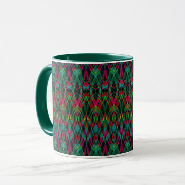 Taza Estilo ornamental kaliedoscopo geométrico marroquí (Anverso izquierdo)