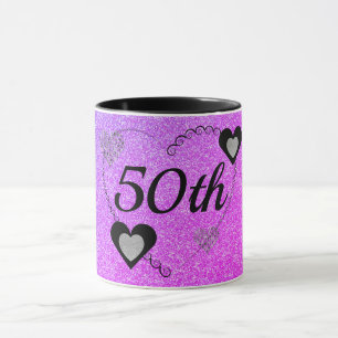 Taza Estiloso tazón especial de cumpleaños 50