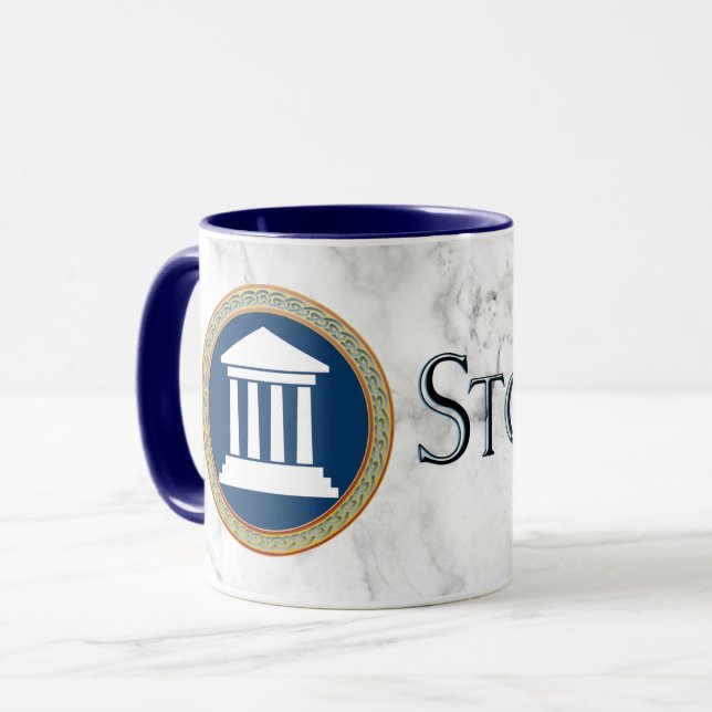 Taza Estoicismo con estoa enmarcada (Anverso izquierdo)