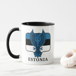 Taza Estonia del norte de Europa
