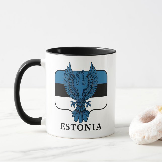 Taza Estonia del norte de Europa (Con donut)