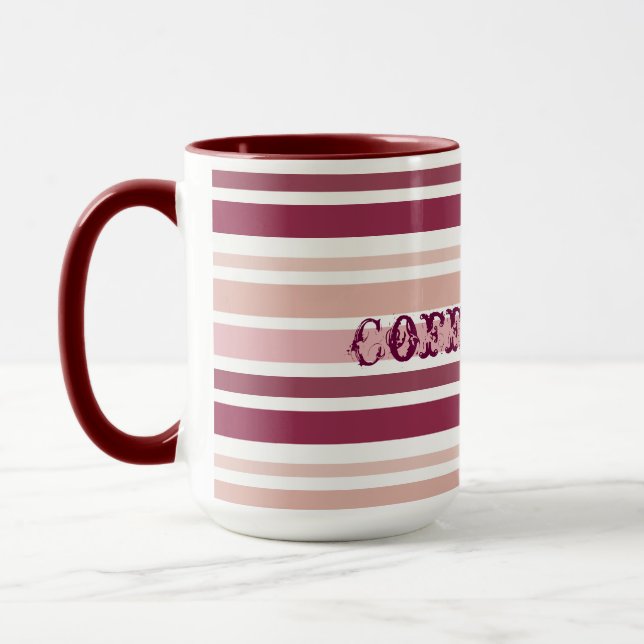 Taza Estopa rosa y borgoñona (Izquierda)