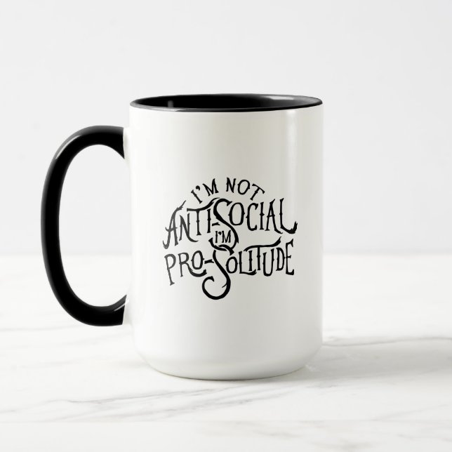 Taza Estoy a favor de la soledad dos tontos 15oz Mug (Izquierda)