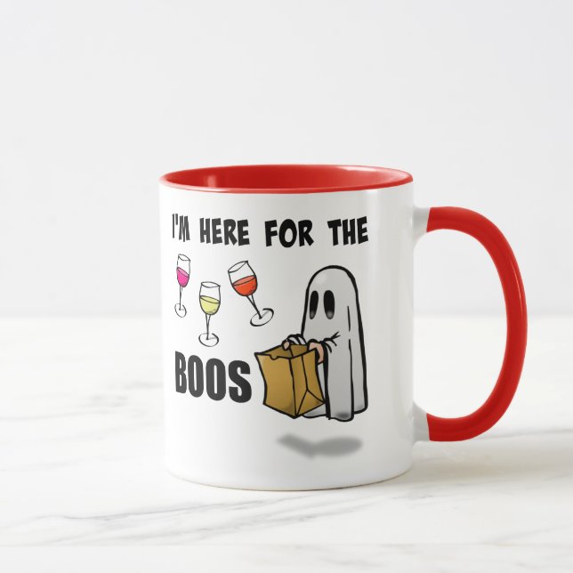 Taza Estoy aquí para el fantasma divertido de Halloween (Derecha)