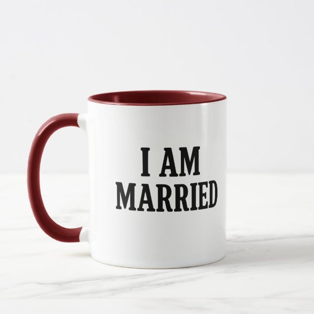 Taza Estoy casado y gracioso café Mug - regalo para las (Izquierda)