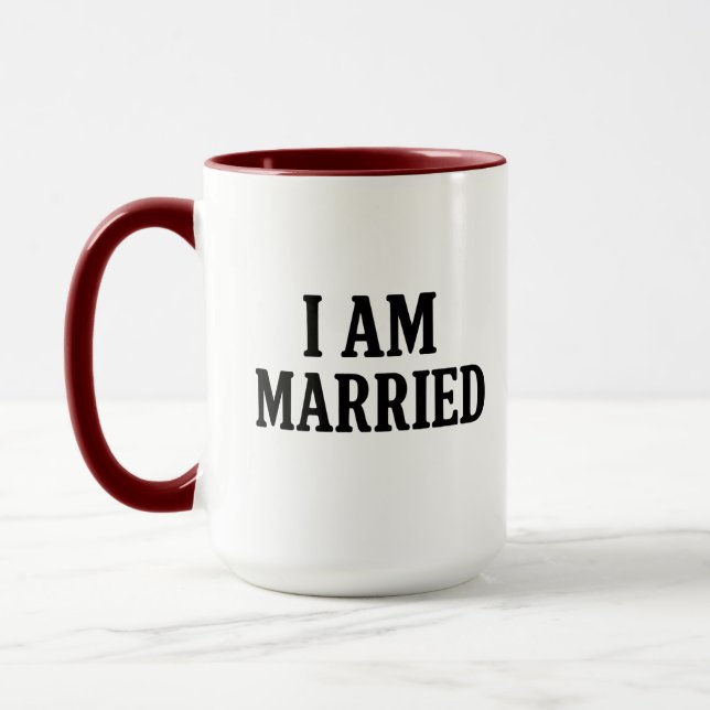 Taza Estoy casado y gracioso - regalo para las parejas (Izquierda)