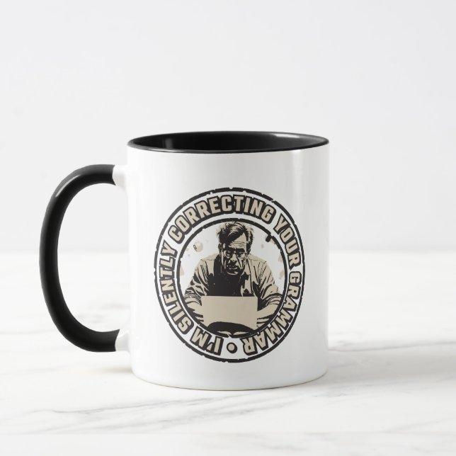 Taza Estoy corrigiendo silenciosamente tu gramática (Izquierda)