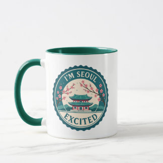Taza Estoy emocionada por Seúl, Corea