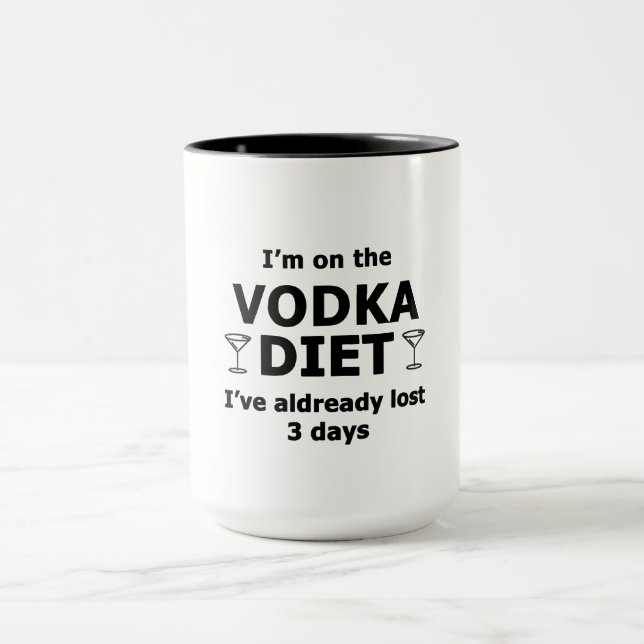 Taza Estoy en la dieta de Vodka (Centro)