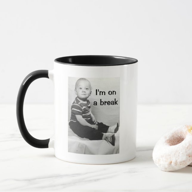 Taza Estoy en un descanso Mug (Con donut)
